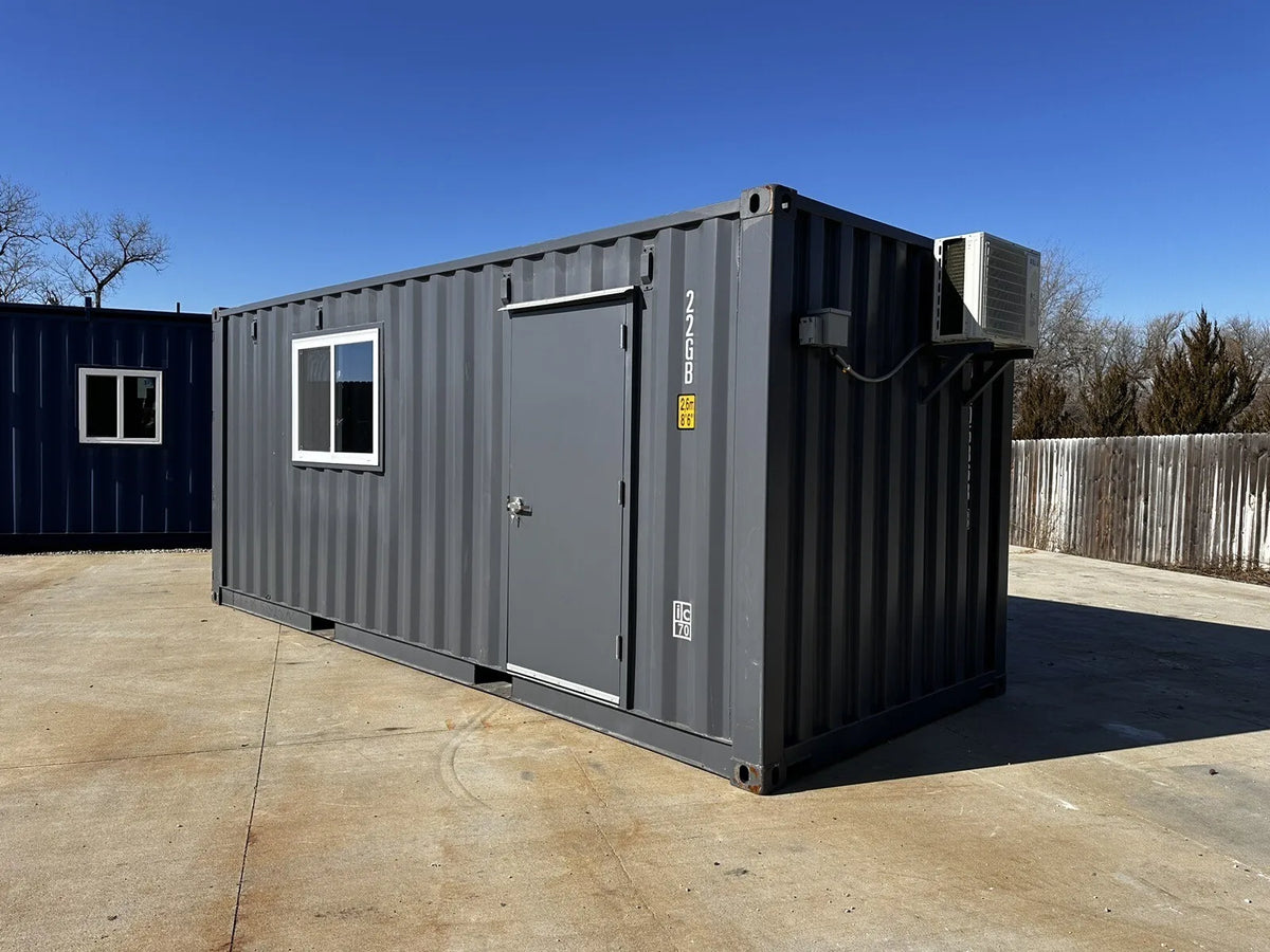 20 ft Slate Gray Shiplap Container Office, photo 1