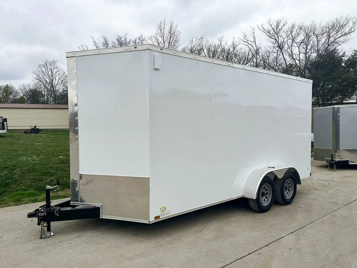 7 × 16 ft V-Nose Enclosed Trailer, photo 1