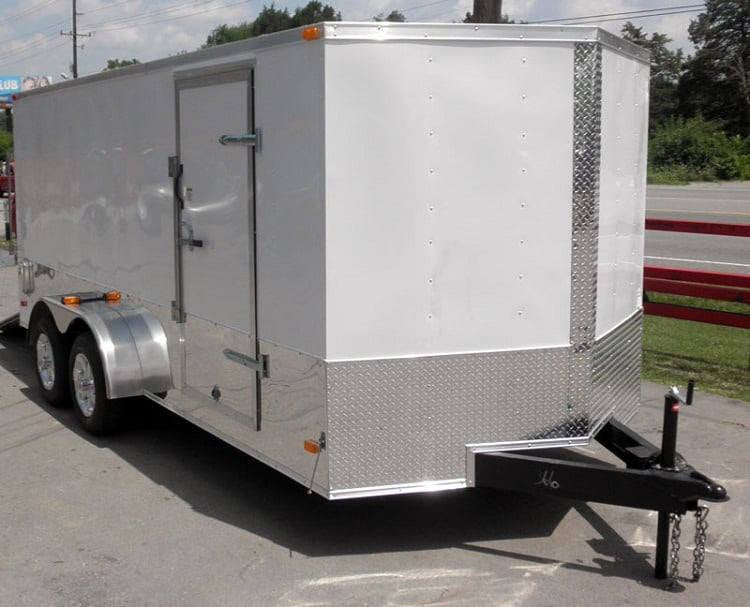 7 × 16 ft V-Nose Enclosed Trailer, photo 4