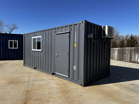 20 ft Slate Gray Shiplap Container Office, photo 1