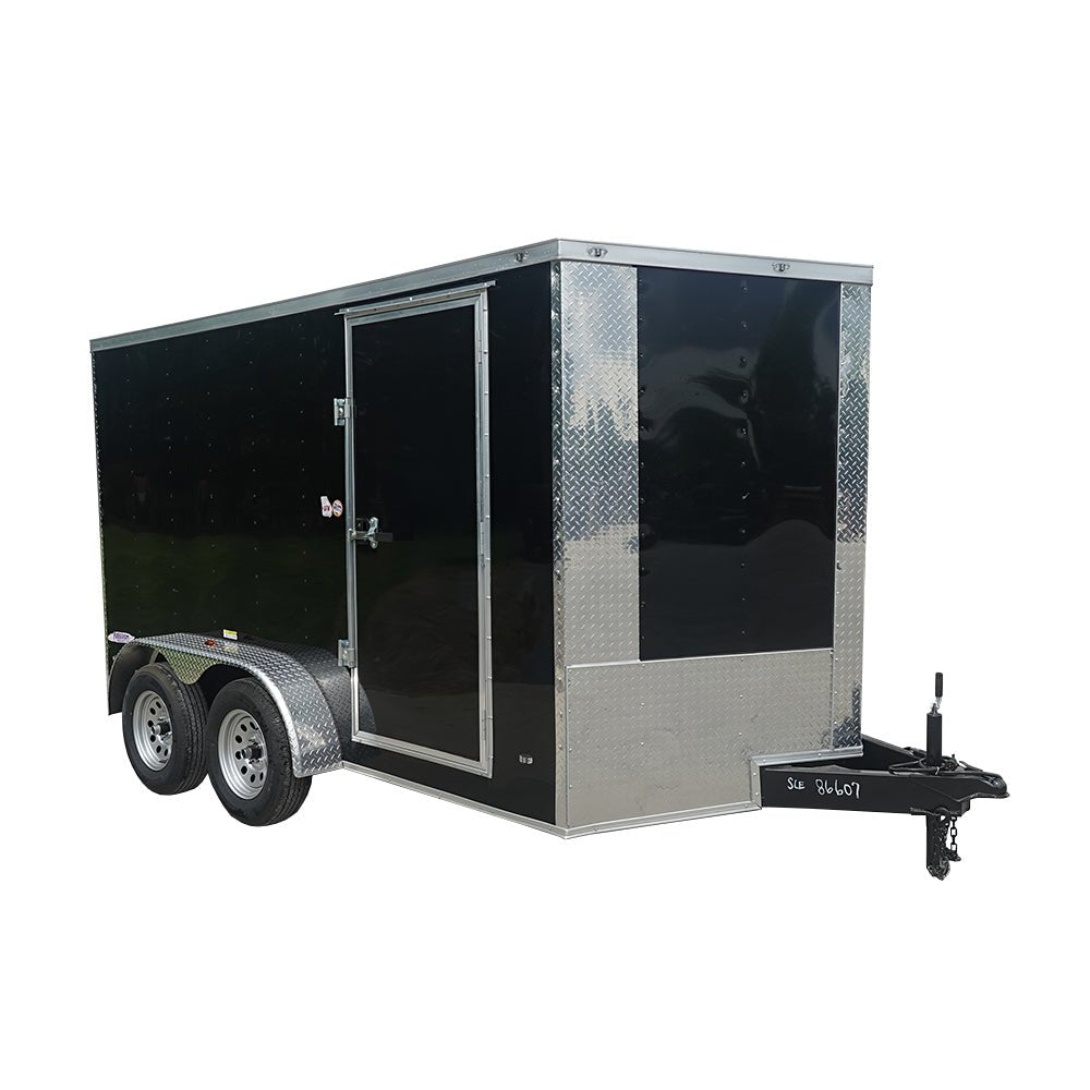 7 × 12 ft V-Nose Enclosed Trailer, photo 1
