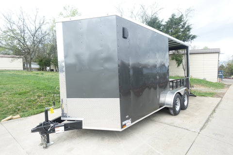 7 × 16 ft V-Nose Hybrid Enclosed Trailer, photo 1