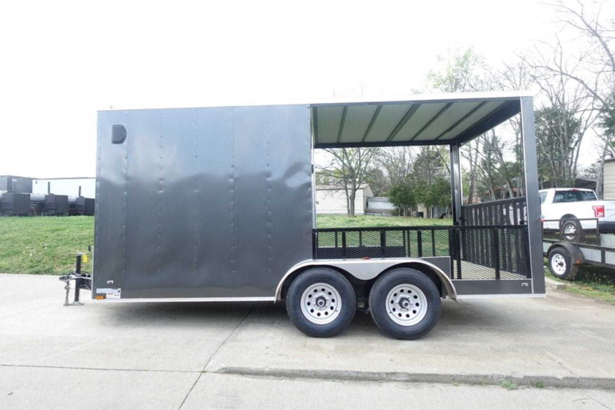 7 × 16 ft V-Nose Hybrid Enclosed Trailer, photo 3