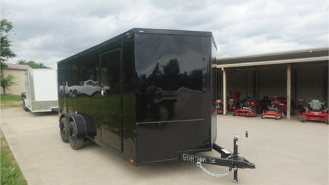 7 × 16 ft V-Nose Enclosed Trailer, photo 1