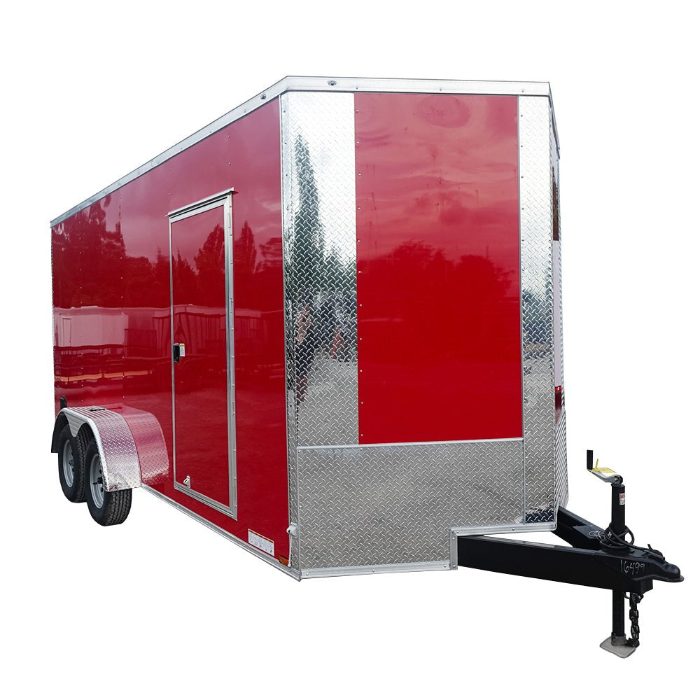 7 × 16 ft V-Nose Enclosed Trailer, photo 1