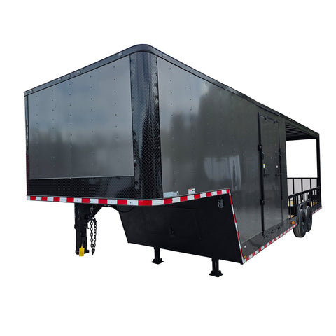 8.5 × 32 ft Gooseneck Hybrid Enclosed Trailer, photo 1