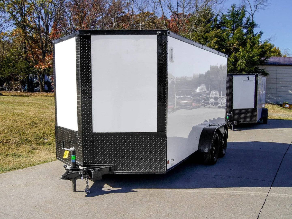 7 × 14 ft V-Nose Enclosed Trailer, photo 1
