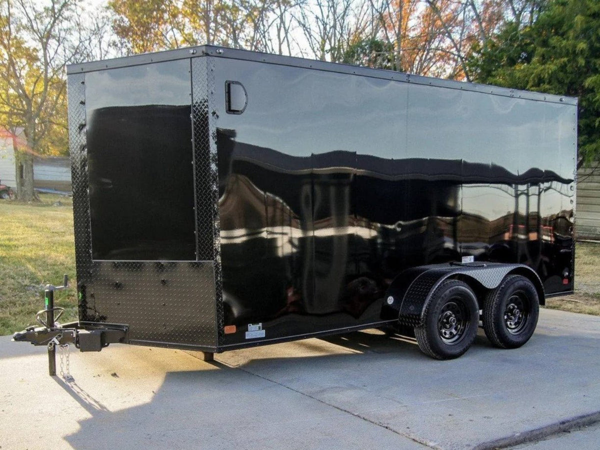 7 × 14 ft V-Nose Enclosed Trailer, photo 1