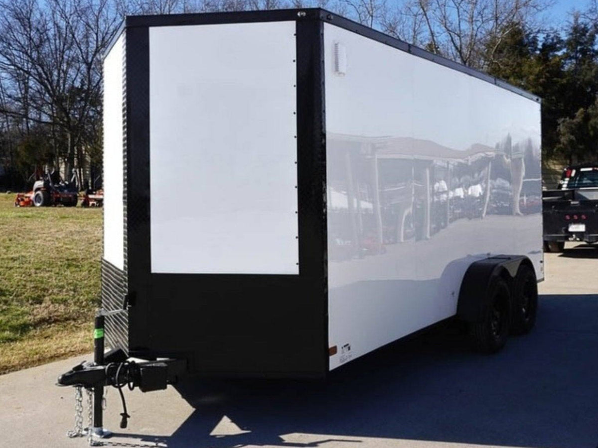 7 × 16 ft V-Nose Enclosed Trailer, photo 1