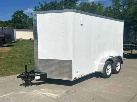 7 × 12 ft V-Nose Enclosed Trailer, photo 1