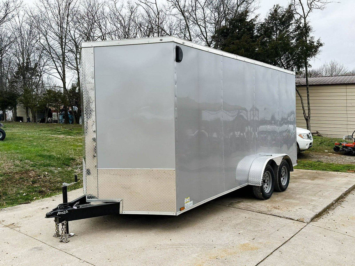 7 × 16 ft V-Nose Enclosed Trailer, photo 1