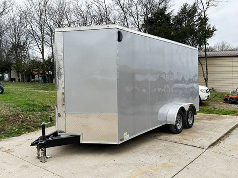 7 × 16 ft V-Nose Enclosed Trailer, photo 1