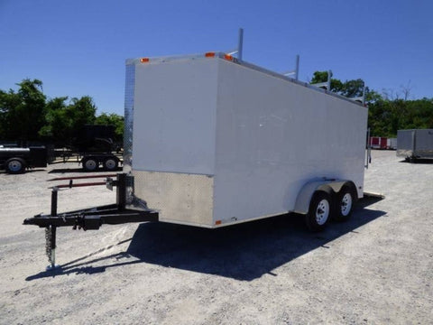 7 × 14 ft V-Nose Enclosed Trailer, photo 1