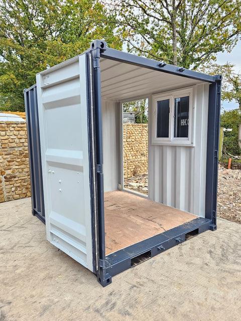 8 ft Shipping Container Site Safe Lock Up Box Toolbox 8 ft Workshop Shed Office, photo 1