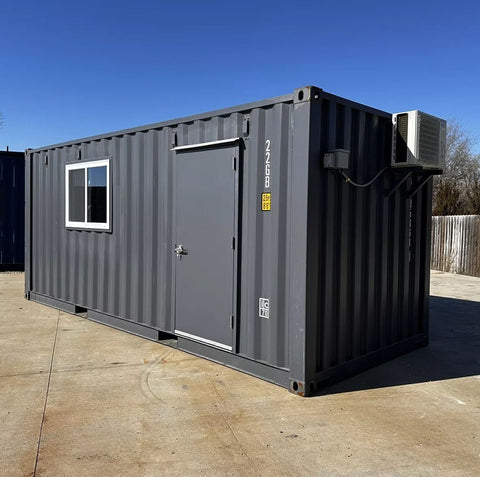 20 ft Slate Gray Shiplap Container Office, photo 1